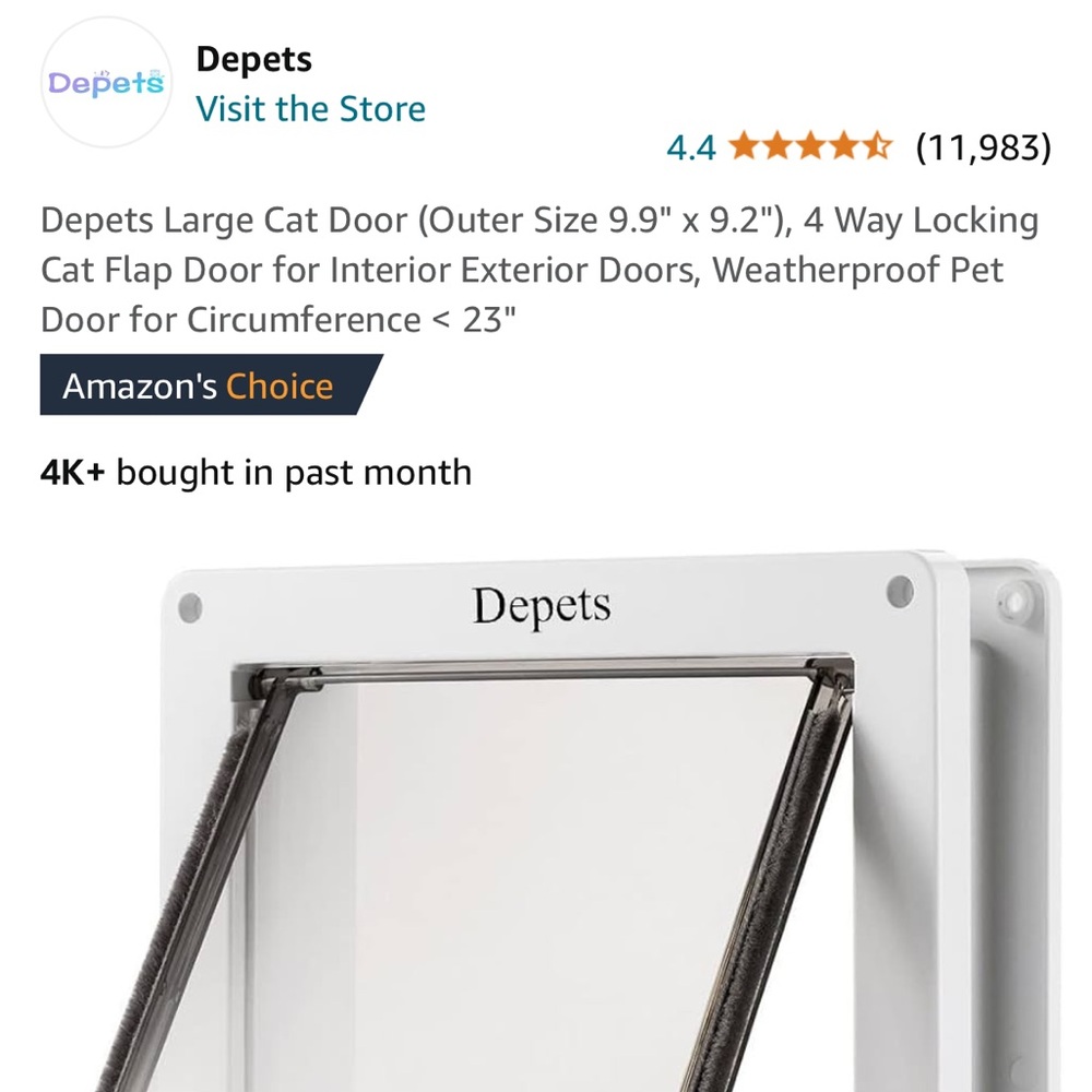 Large Cat or small dog Door *new
